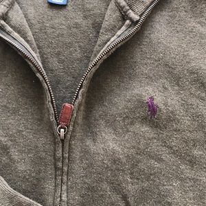 💥 Unisex Ralph Lauren army green full zip jacket